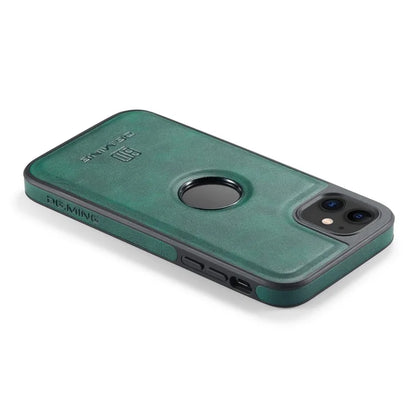 DG.MING For iPhone 11 Phone Case PU Leather Coated PC+TPU Hybrid Protective Cover