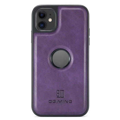DG.MING For iPhone 11 Phone Case PU Leather Coated PC+TPU Hybrid Protective Cover