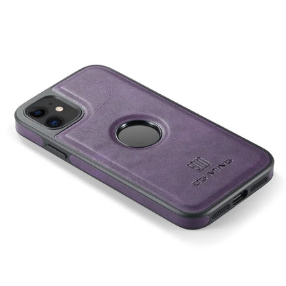 DG.MING For iPhone 11 Phone Case PU Leather Coated PC+TPU Hybrid Protective Cover