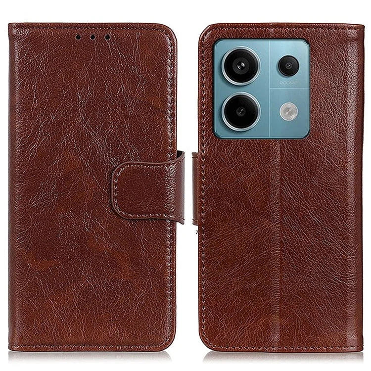 For Xiaomi Redmi Note 13 Pro 5G / Poco X6 5G Cell Phone Case Nappa Texture Split Leather Cover