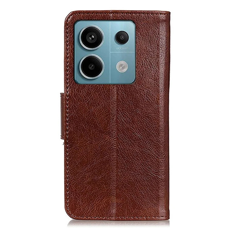 For Xiaomi Redmi Note 13 Pro 5G / Poco X6 5G Cell Phone Case Nappa Texture Split Leather Cover