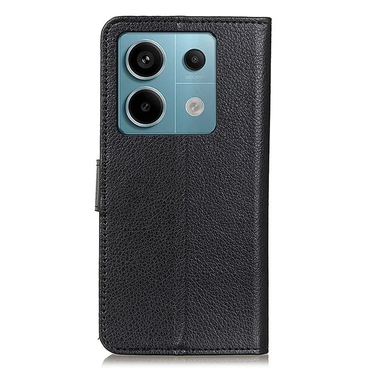 For Xiaomi Redmi Note 13 Pro 5G / Poco X6 5G Cell Phone Case Litchi Texture Flip Stand Leather Cover