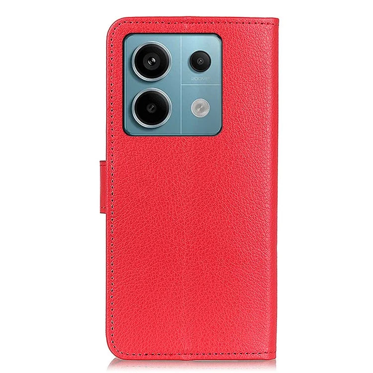 For Xiaomi Redmi Note 13 Pro 5G / Poco X6 5G Cell Phone Case Litchi Texture Flip Stand Leather Cover