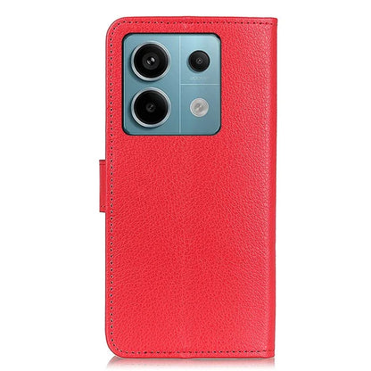 For Xiaomi Redmi Note 13 Pro 5G / Poco X6 5G Cell Phone Case Litchi Texture Flip Stand Leather Cover