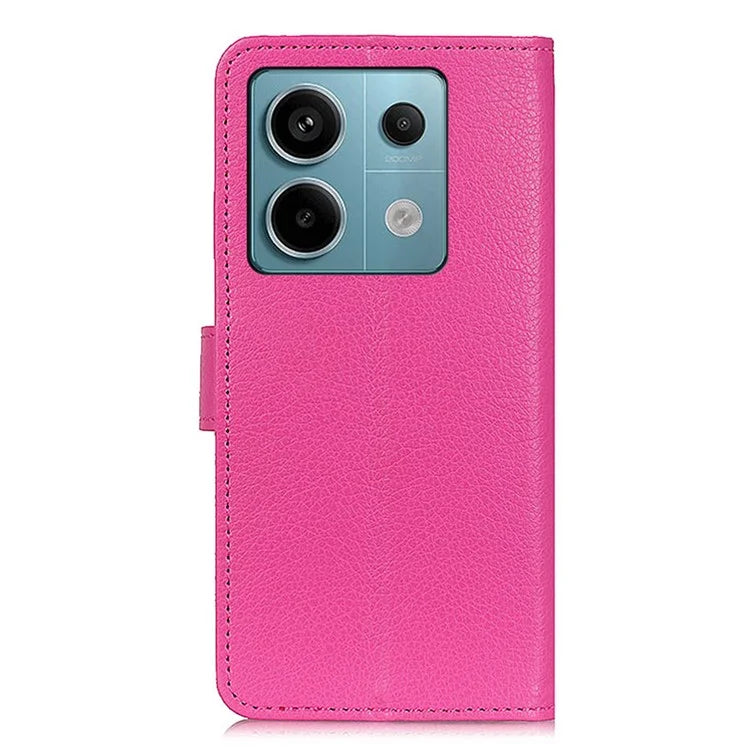For Xiaomi Redmi Note 13 Pro 5G / Poco X6 5G Cell Phone Case Litchi Texture Flip Stand Leather Cover