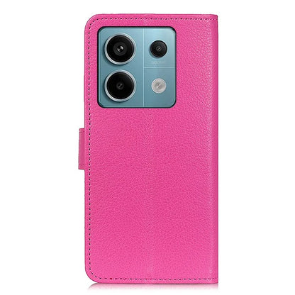 For Xiaomi Redmi Note 13 Pro 5G / Poco X6 5G Cell Phone Case Litchi Texture Flip Stand Leather Cover