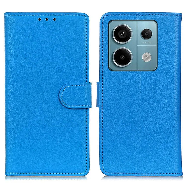 For Xiaomi Redmi Note 13 Pro 5G / Poco X6 5G Cell Phone Case Litchi Texture Flip Stand Leather Cover