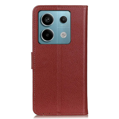 For Xiaomi Redmi Note 13 Pro 5G / Poco X6 5G Cell Phone Case Litchi Texture Flip Stand Leather Cover
