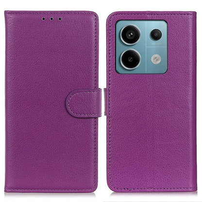 For Xiaomi Redmi Note 13 Pro 5G / Poco X6 5G Cell Phone Case Litchi Texture Flip Stand Leather Cover
