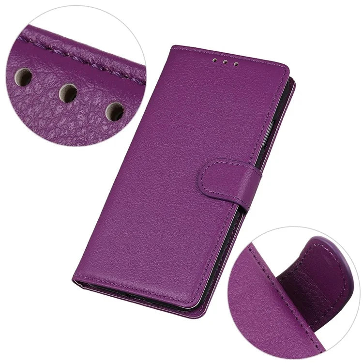 For Xiaomi Redmi Note 13 Pro 5G / Poco X6 5G Cell Phone Case Litchi Texture Flip Stand Leather Cover
