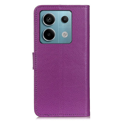 For Xiaomi Redmi Note 13 Pro 5G / Poco X6 5G Cell Phone Case Litchi Texture Flip Stand Leather Cover