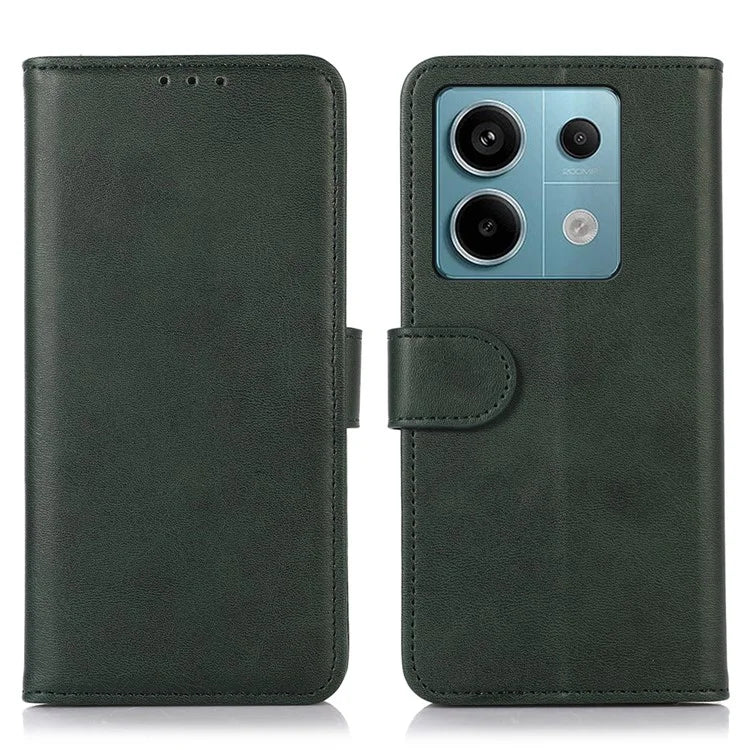 For Xiaomi Redmi Note 13 Pro 5G / Poco X6 5G Case Cowhide Texture Foldable Stand Leather Cover