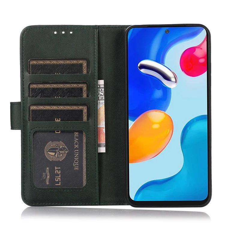 For Xiaomi Redmi Note 13 Pro 5G / Poco X6 5G Case Cowhide Texture Foldable Stand Leather Cover