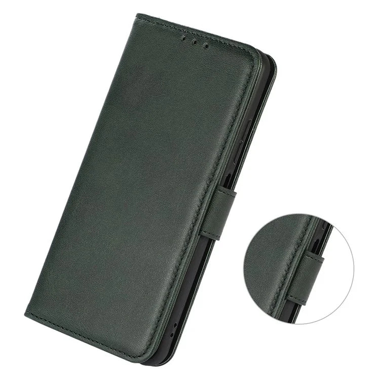 For Xiaomi Redmi Note 13 Pro 5G / Poco X6 5G Case Cowhide Texture Foldable Stand Leather Cover