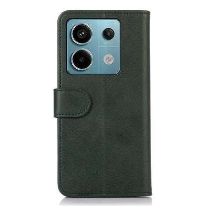 For Xiaomi Redmi Note 13 Pro 5G / Poco X6 5G Case Cowhide Texture Foldable Stand Leather Cover