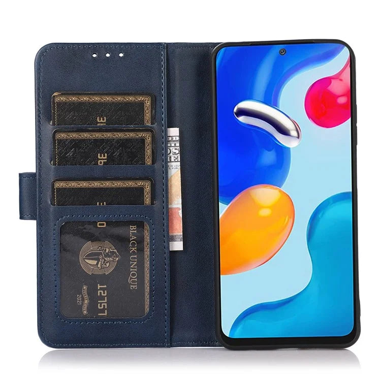 For Xiaomi Redmi Note 13 Pro 5G / Poco X6 5G Case Cowhide Texture Foldable Stand Leather Cover