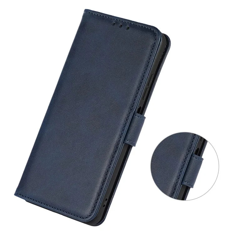 For Xiaomi Redmi Note 13 Pro 5G / Poco X6 5G Case Cowhide Texture Foldable Stand Leather Cover