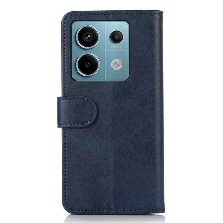 For Xiaomi Redmi Note 13 Pro 5G / Poco X6 5G Case Cowhide Texture Foldable Stand Leather Cover