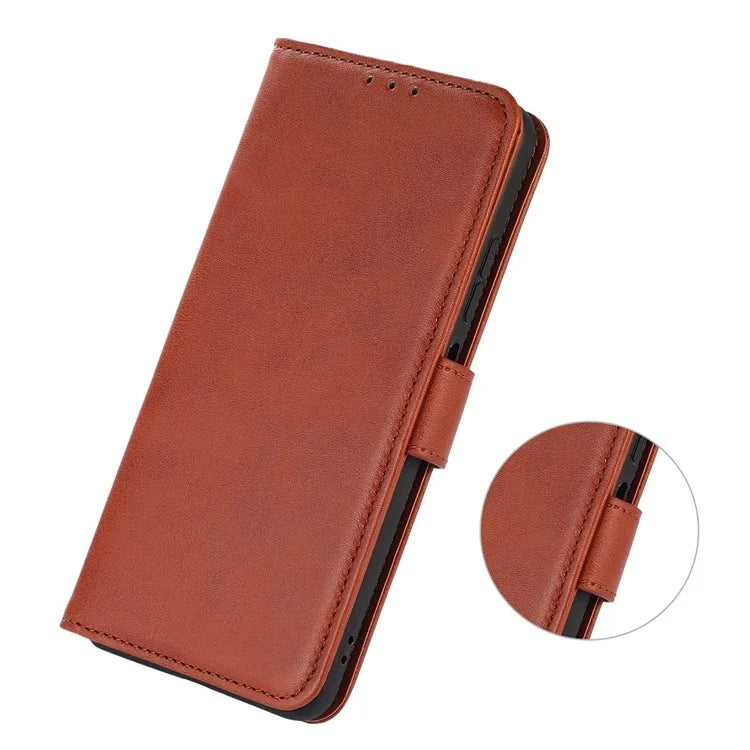 For Xiaomi Redmi Note 13 Pro 5G / Poco X6 5G Case Cowhide Texture Foldable Stand Leather Cover