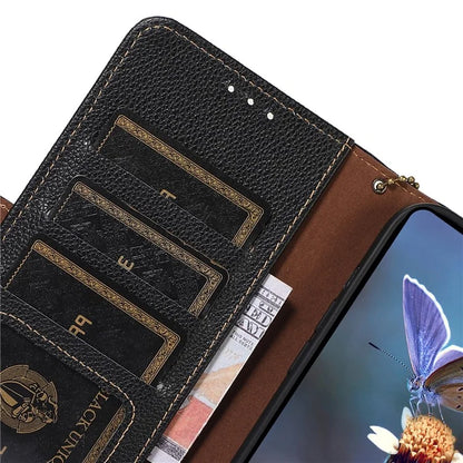For Xiaomi Redmi Note 13 Pro 5G / Poco X6 5G Cell Phone Case RFID Blocking Wallet Genuine Cow Leather Cover