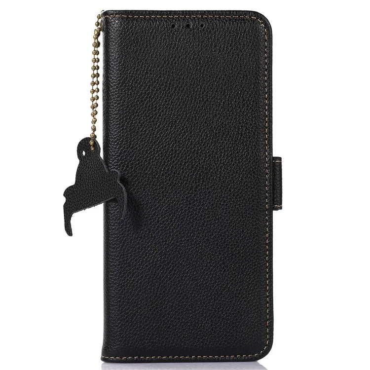 For Xiaomi Redmi Note 13 Pro 5G / Poco X6 5G Cell Phone Case RFID Blocking Wallet Genuine Cow Leather Cover