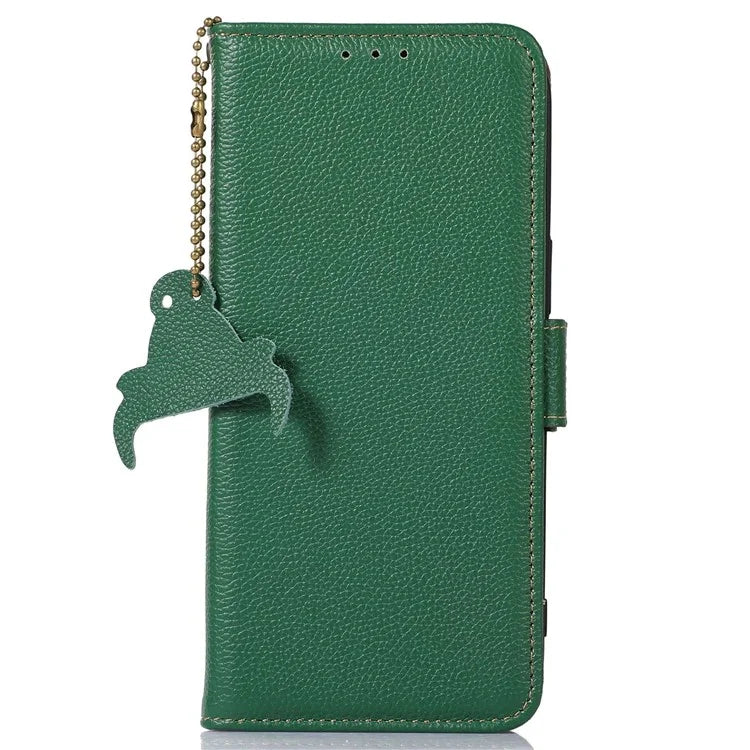 For Xiaomi Redmi Note 13 Pro 5G / Poco X6 5G Cell Phone Case RFID Blocking Wallet Genuine Cow Leather Cover