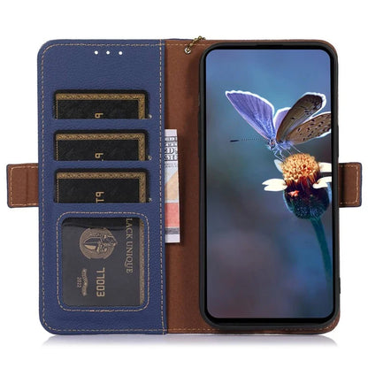 For Xiaomi Redmi Note 13 Pro 5G / Poco X6 5G Cell Phone Case RFID Blocking Wallet Genuine Cow Leather Cover