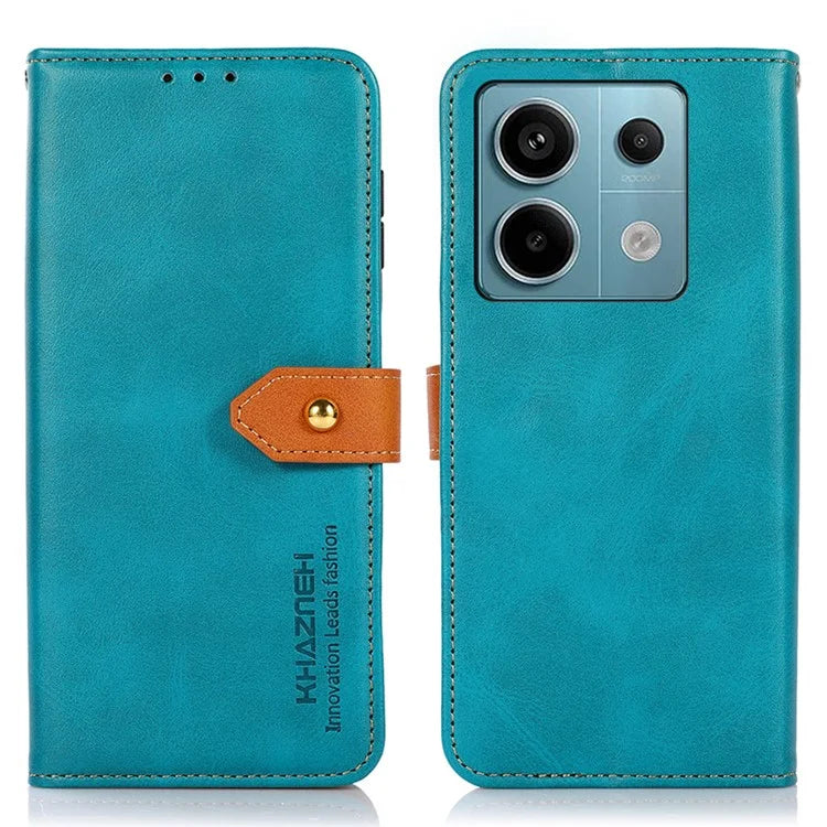 KHAZNEH For Xiaomi Redmi Note 13 Pro 5G / Poco X6 5G Cell Phone Case PU Leather Full Protection Cover
