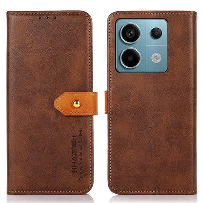 KHAZNEH For Xiaomi Redmi Note 13 Pro 5G / Poco X6 5G Cell Phone Case PU Leather Full Protection Cover