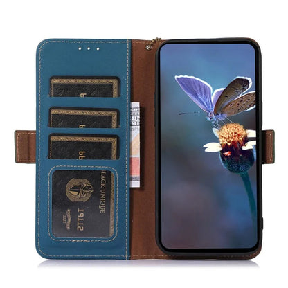 For Xiaomi Redmi Note 13 Pro 5G / Poco X6 5G Case Genuine Cow Leather RFID Blocking Wallet Stand Cover