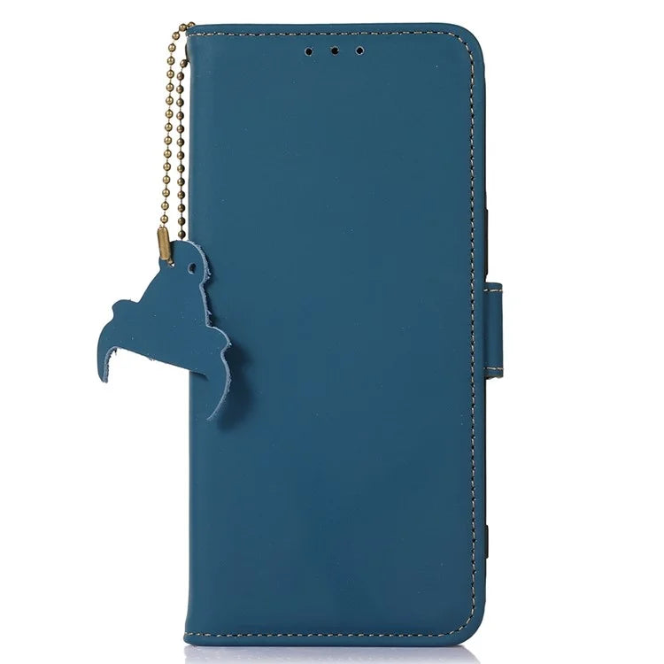 For Xiaomi Redmi Note 13 Pro 5G / Poco X6 5G Case Genuine Cow Leather RFID Blocking Wallet Stand Cover