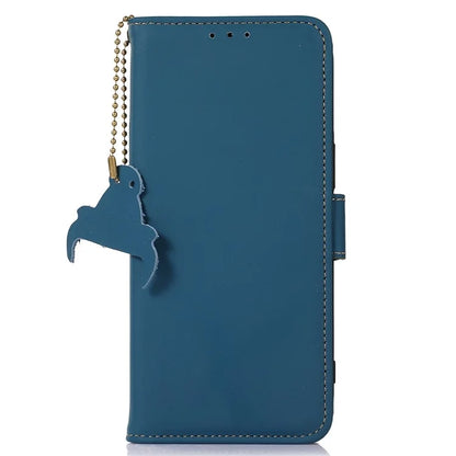 For Xiaomi Redmi Note 13 Pro 5G / Poco X6 5G Case Genuine Cow Leather RFID Blocking Wallet Stand Cover
