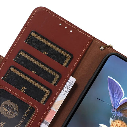 For Xiaomi Redmi Note 13 Pro 5G / Poco X6 5G Case Genuine Cow Leather RFID Blocking Wallet Stand Cover