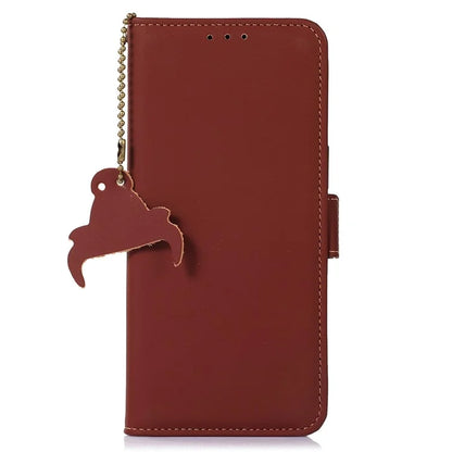 For Xiaomi Redmi Note 13 Pro 5G / Poco X6 5G Case Genuine Cow Leather RFID Blocking Wallet Stand Cover