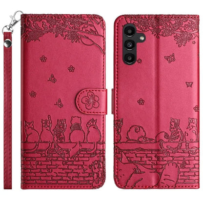 For Samsung Galaxy A15 5G Cover PU Leather Wallet Cell Phone Case with Strap