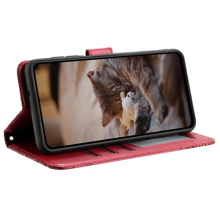 For Samsung Galaxy A15 5G Cover PU Leather Wallet Cell Phone Case with Strap