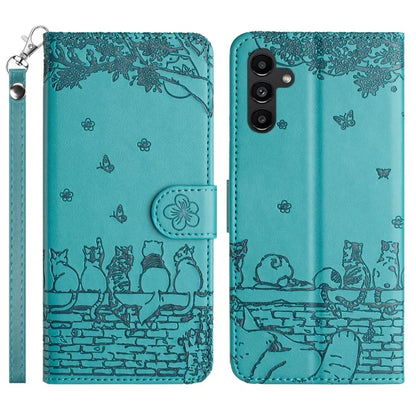 For Samsung Galaxy A15 5G Cover PU Leather Wallet Cell Phone Case with Strap