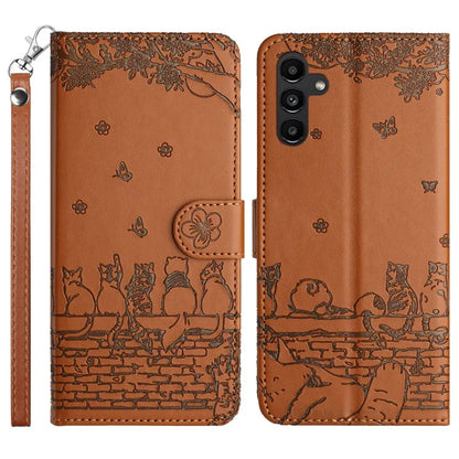 For Samsung Galaxy A15 5G Cover PU Leather Wallet Cell Phone Case with Strap