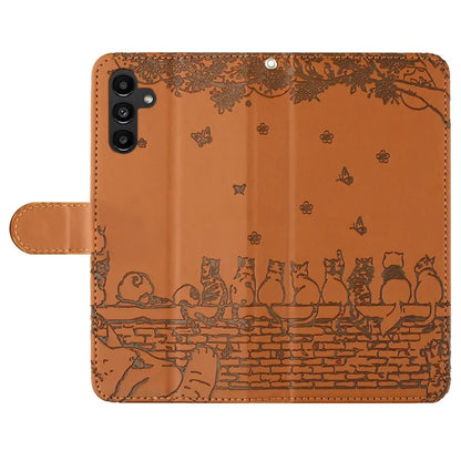 For Samsung Galaxy A15 5G Cover PU Leather Wallet Cell Phone Case with Strap