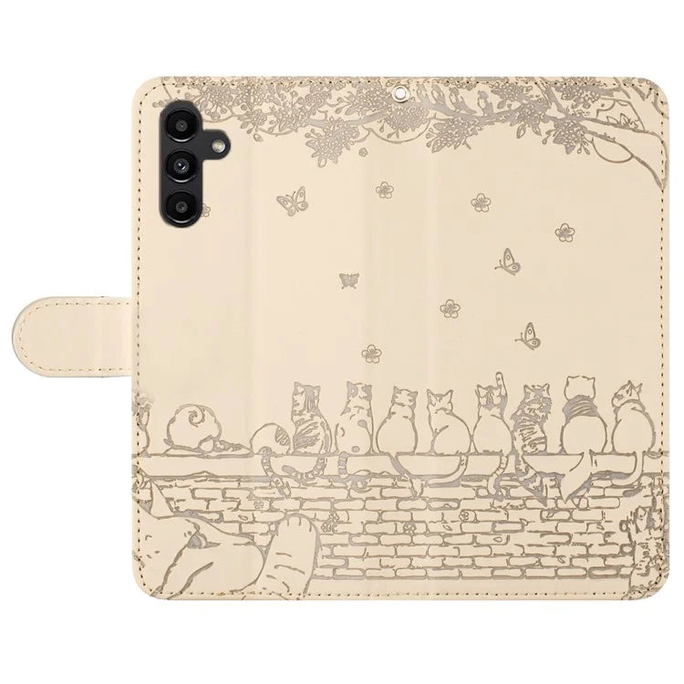 For Samsung Galaxy A15 5G Cover PU Leather Wallet Cell Phone Case with Strap