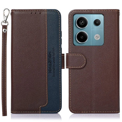 KHAZNEH For Xiaomi Redmi Note 13 Pro 5G Cell Phone Cases RFID Blocking Leather Cover