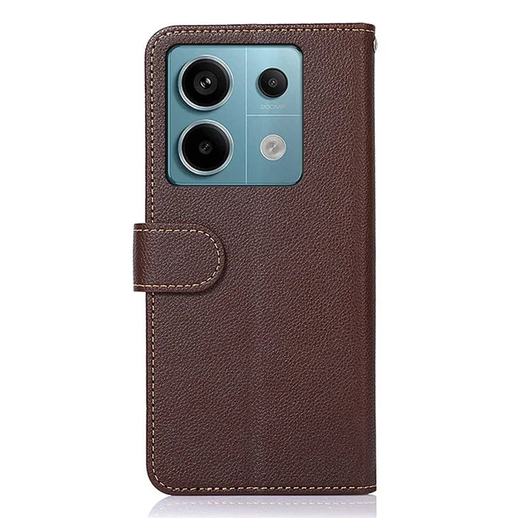KHAZNEH For Xiaomi Redmi Note 13 Pro 5G Cell Phone Cases RFID Blocking Leather Cover