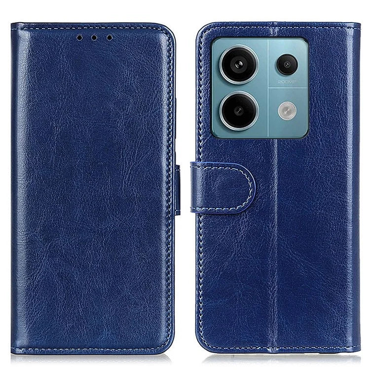 For Xiaomi Redmi Note 13 Pro 5G / Poco X6 5G Cell Phone Cases Crazy Horse Texture PU Leather Cover