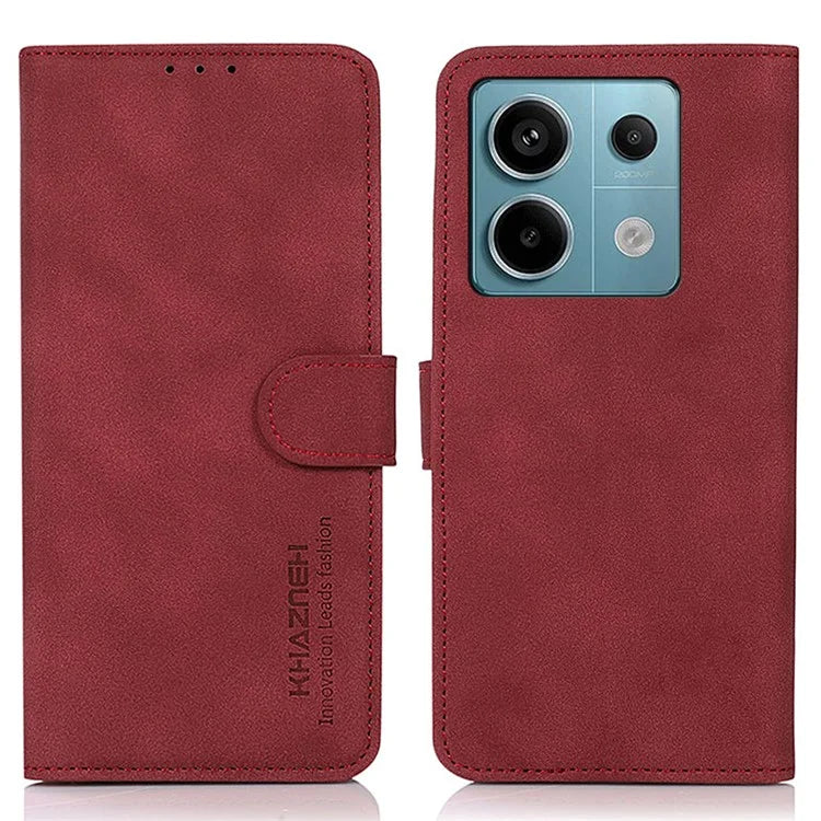 KHAZNEH For Xiaomi Redmi Note 13 Pro 5G / Poco X6 5G Cell Phone Case PU Leather Wallet Flip Cover