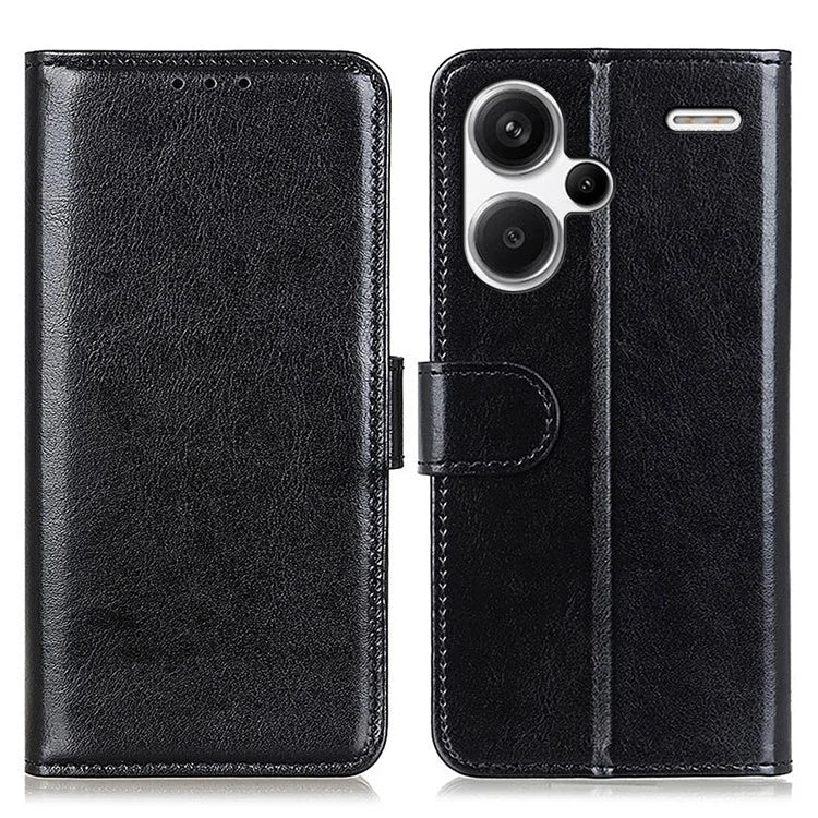 Leather Cover for Xiaomi Redmi Note 13 Pro+ 5G Crazy Horse Texture Cell Phone Cases