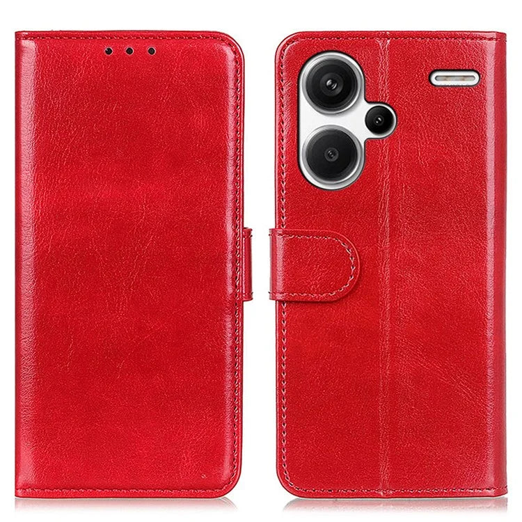 Leather Cover for Xiaomi Redmi Note 13 Pro+ 5G Crazy Horse Texture Cell Phone Cases