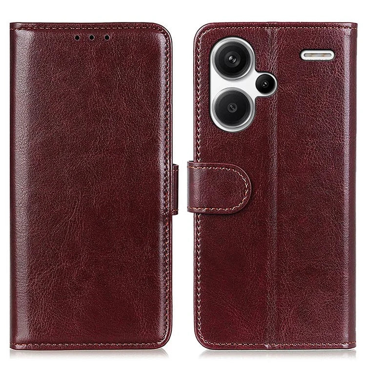Leather Cover for Xiaomi Redmi Note 13 Pro+ 5G Crazy Horse Texture Cell Phone Cases