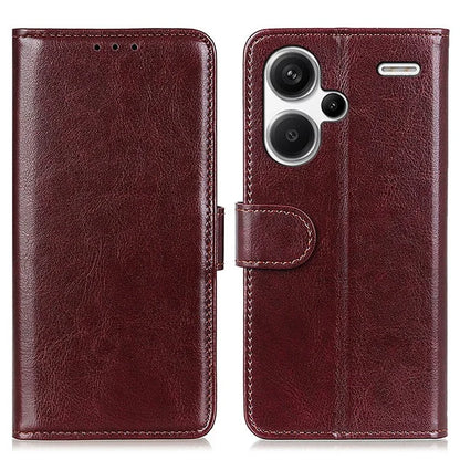 Leather Cover for Xiaomi Redmi Note 13 Pro+ 5G Crazy Horse Texture Cell Phone Cases