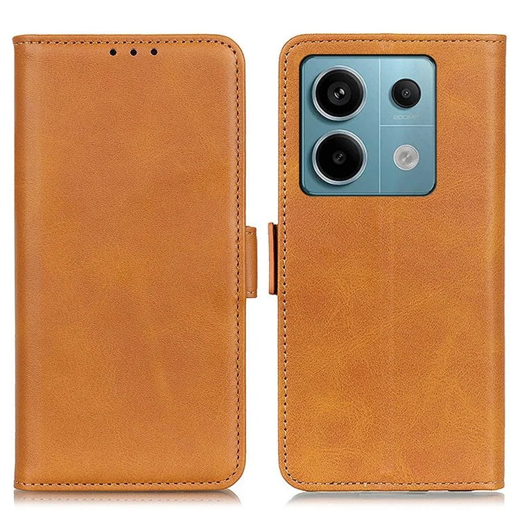 For Xiaomi Redmi Note 13 Pro 5G / Poco X6 5G Cell Phone Case Magnetic Clasp Leather Stand Cover