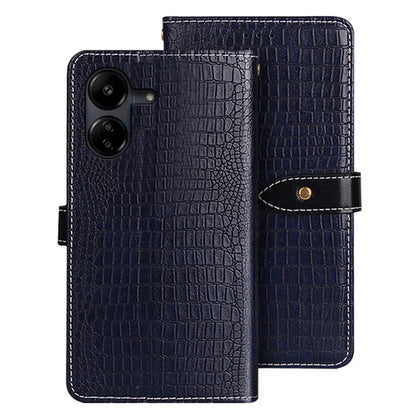 IDEWEI For Xiaomi Redmi 13C 4G / Poco C65 4G Cell Phone Case Crocodile Texture Leather Wallet Cover